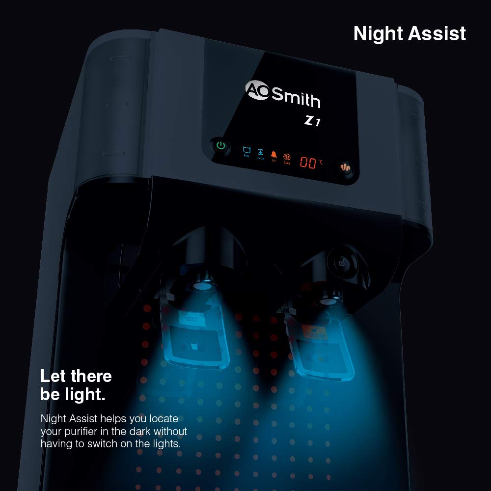 A.O.Smith Z1 UV 10 Litre Wall Mountable, Table UV Black 10 Litre Water  Purifier | Zakamlova Hardware Store