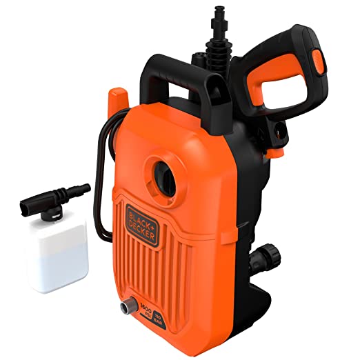BLACK+DECKER BEPW1600-IN 1300W 1600 PSI 110 Bar Pressure Washer for Car wash and Home use (Red & Black)