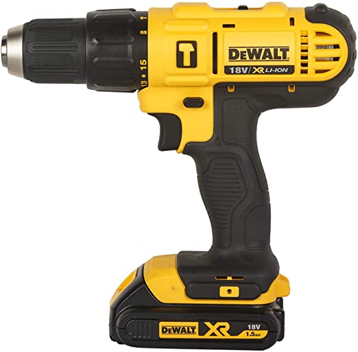 DEWALT DCD776S2 18V 13mm XR Lithium-Ion Cordless Hammer Drill/Driver with 2x1.5 Ah Batteries included