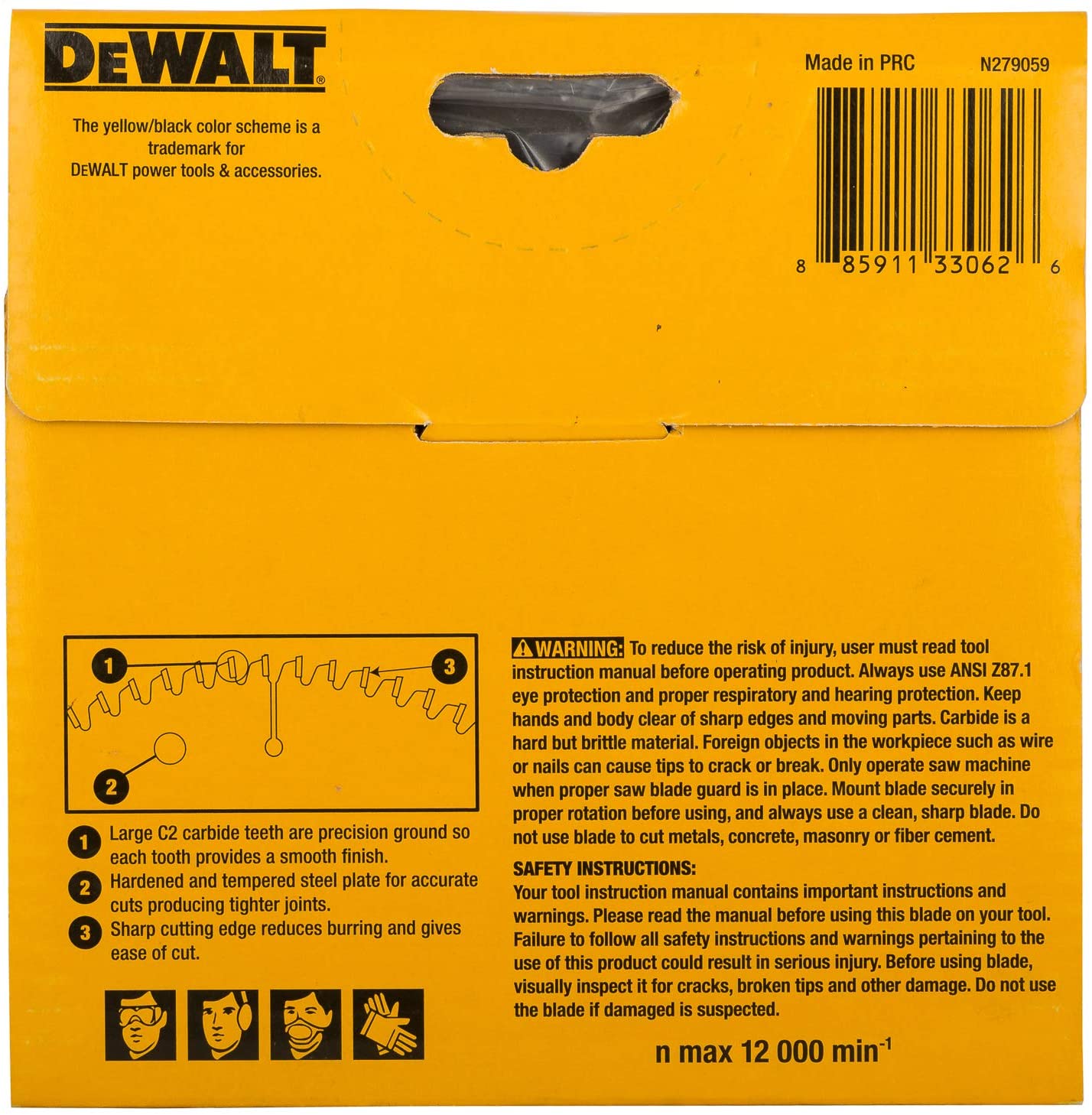 Dewalt DW03540 125mm 40T TCT Circular Saw Blade for cutting MDF,Plywood and Laminated Wood