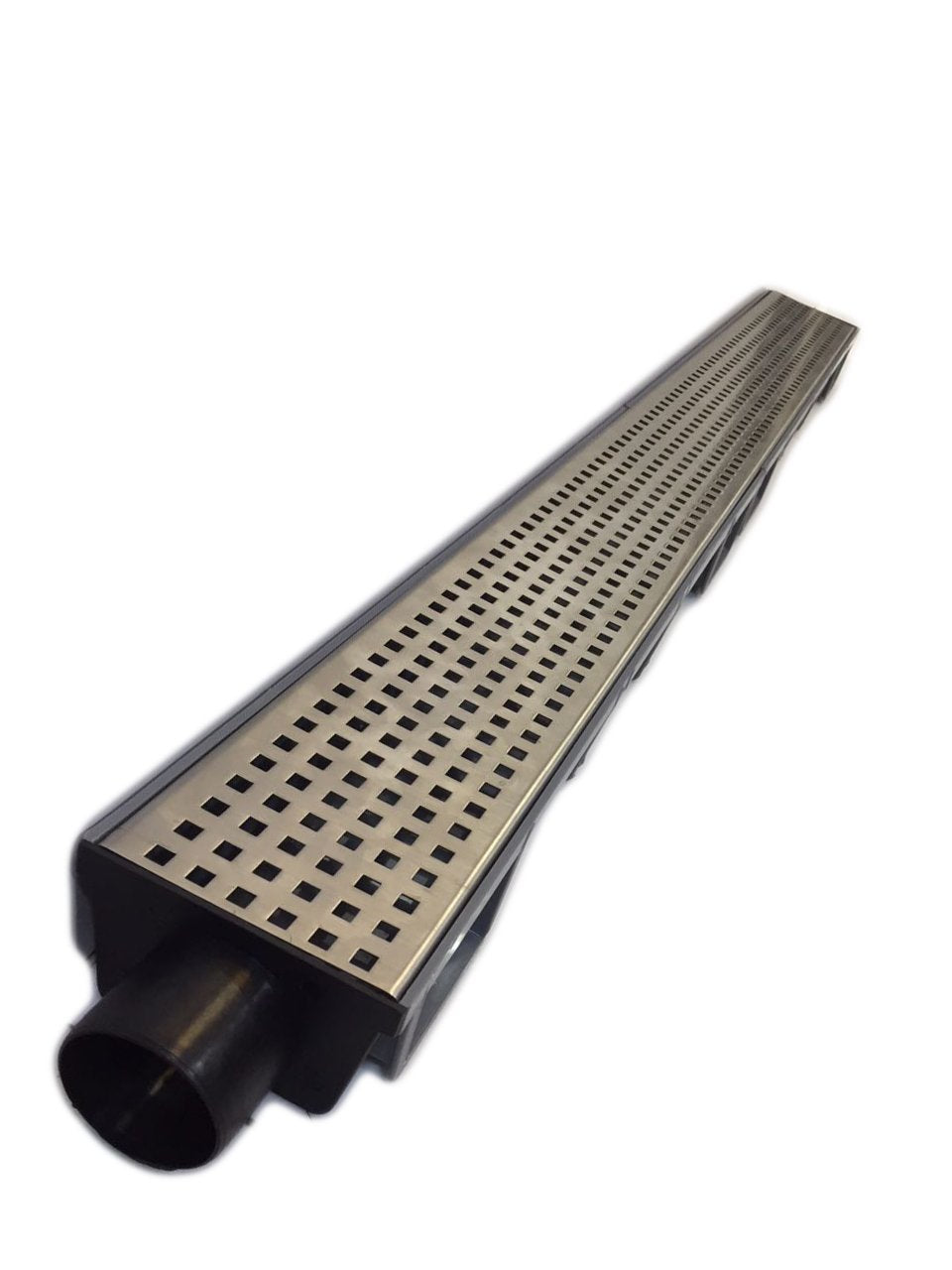 LIDCO Stainless Steel Drain Channel for Landscapes, Roofs, Terraces, Balconies, Gardens, Corridors (1000x100x57 mm, Black)