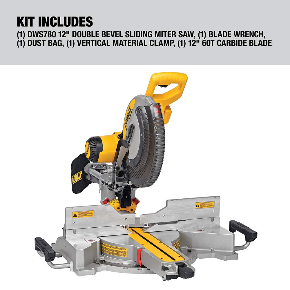 DEWALT DWS780 1675Watt 305mm Compound Slide Mitre Saw