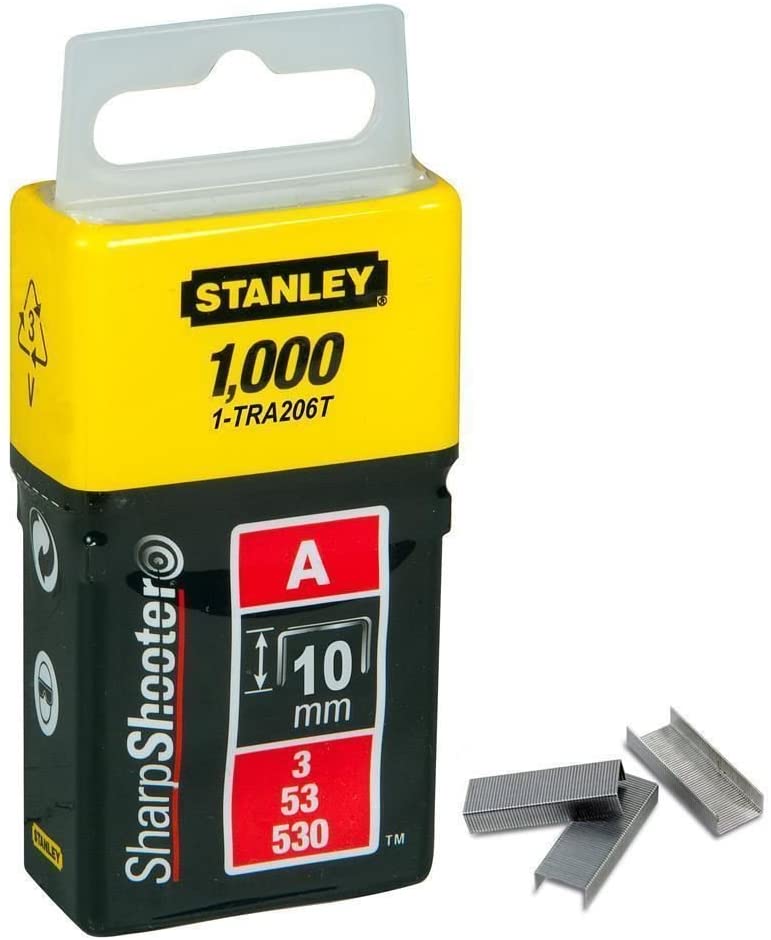 Stanley Tra206T 3/8 Inch Light Duty Staples, Pack of 1000