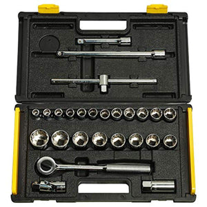 STANLEY 86-477-12 1/2'' SQ. Drive Metric 12 Point Socket Set-27 Pieces