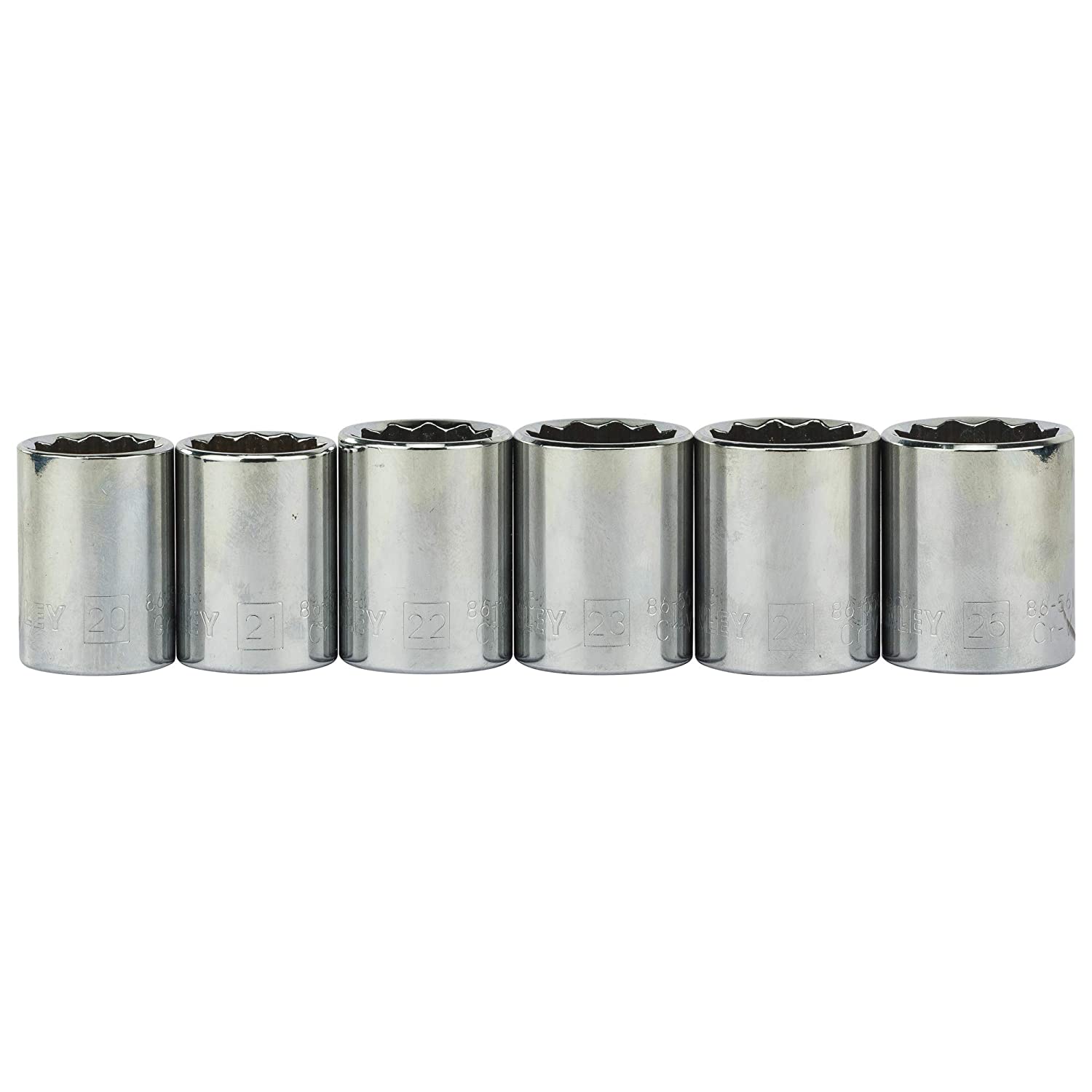 STANLEY 86-477-12 1/2'' SQ. Drive Metric 12 Point Socket Set-27 Pieces