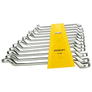 STANLEY 70-395E Matte Finish Shallow Offset BI HXRing Spanner Set (12-Pieces Chrome)