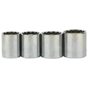 STANLEY 86-477-12 1/2'' SQ. Drive Metric 12 Point Socket Set-27 Pieces