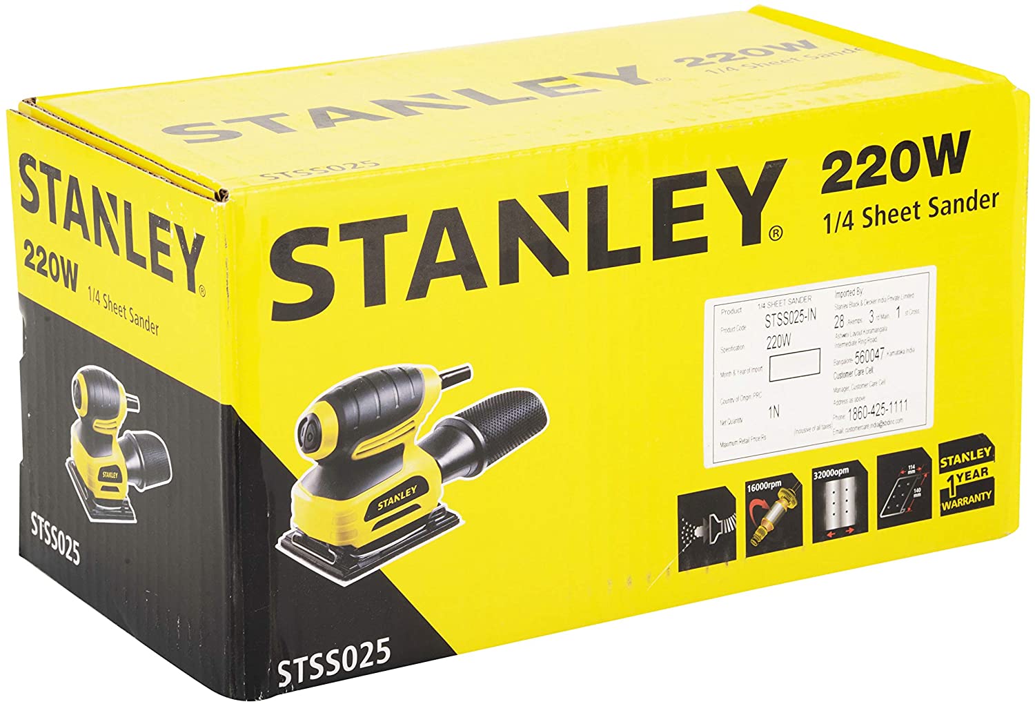 Stanley STSS025 220W 1/4 Sheet Sander
