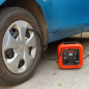 BLACK+DECKER ASI400-XJ 12V/160PSI Multipurpose Tyre Inflator with with Digital Guage, Autocut Off System and 2 Operating Modes