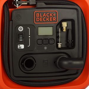 BLACK+DECKER ASI400-XJ 12V/160PSI Multipurpose Tyre Inflator with with Digital Guage, Autocut Off System and 2 Operating Modes