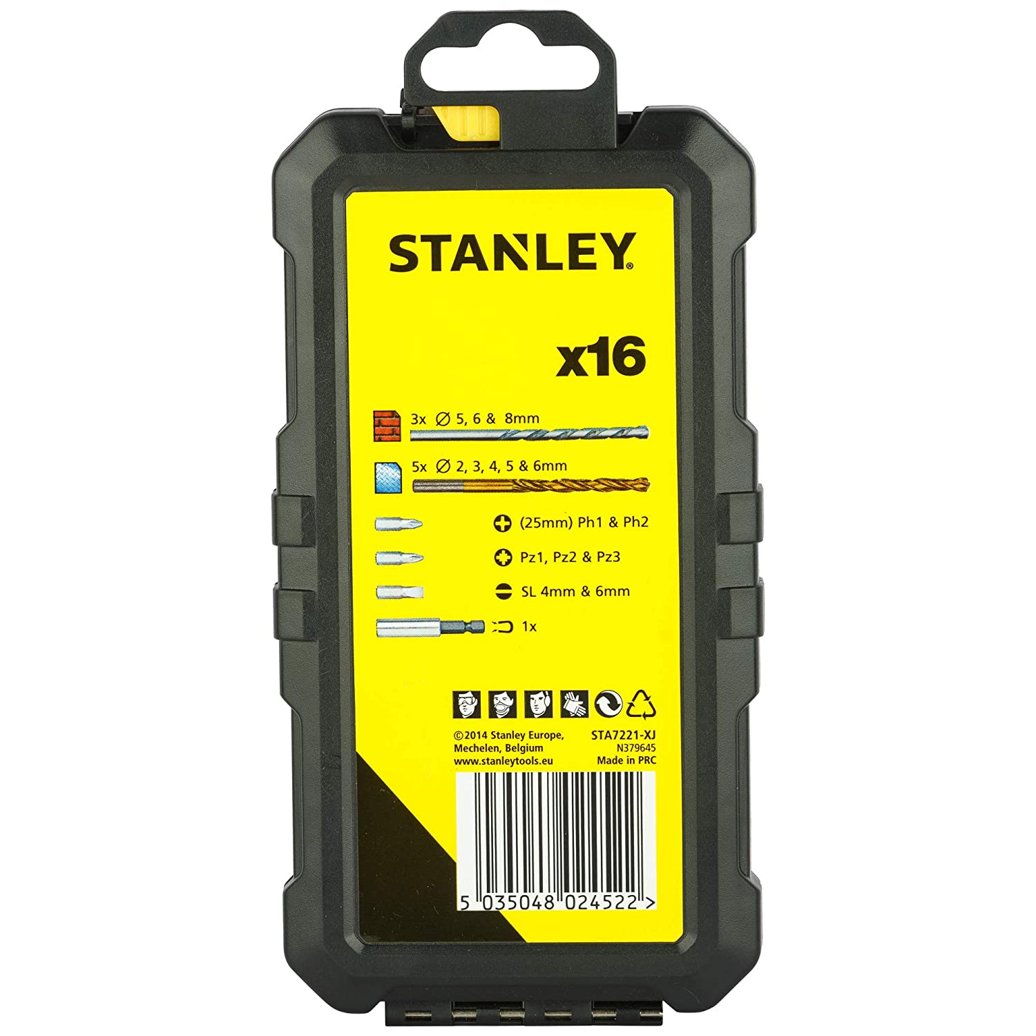 STANLEY STA7221-XJ Titanium Drilling and Screw Driving Set (16pc)