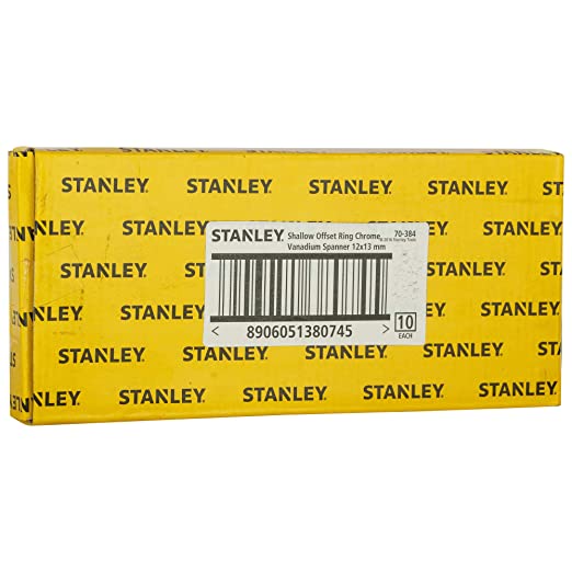 STANLEY 70-384 Offset Ring Chrome Vanadium Spanners-12x13mm