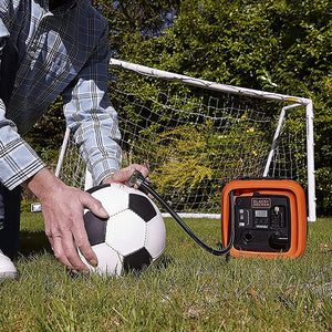 BLACK+DECKER ASI400-XJ 12V/160PSI Multipurpose Tyre Inflator with with Digital Guage, Autocut Off System and 2 Operating Modes