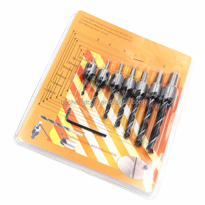 7pcs countersink wood drill bit