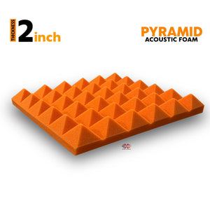 Acoustic Foam Pyramid 1ftx1ftx2" inch Orange