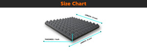 Acoustic Foam Pyramid 1ftx1ftx1" inch Orange