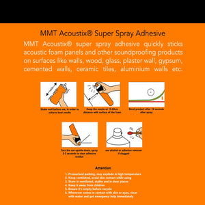 ACOUSTIC FOAM SPRAY ADHESIVE AEROSOL 450GMS CLEAR