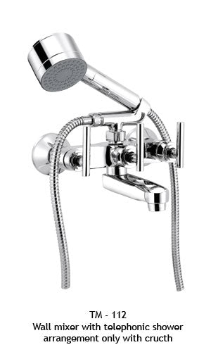 TM112
Wall mixer with telephonic shower arrangement only