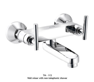 TM113
Wall mixer with non-telephonic shower arrangement only