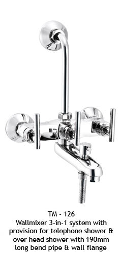 TM126
Wall mixer 3-in-1 system with provision