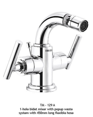 TM129A
1-hole bidet mixer with popup waste system