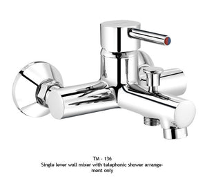 TM136
Single lever wall mixer with tele shower arrangement