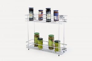 Two Shelf Pull Out Basket Silver series