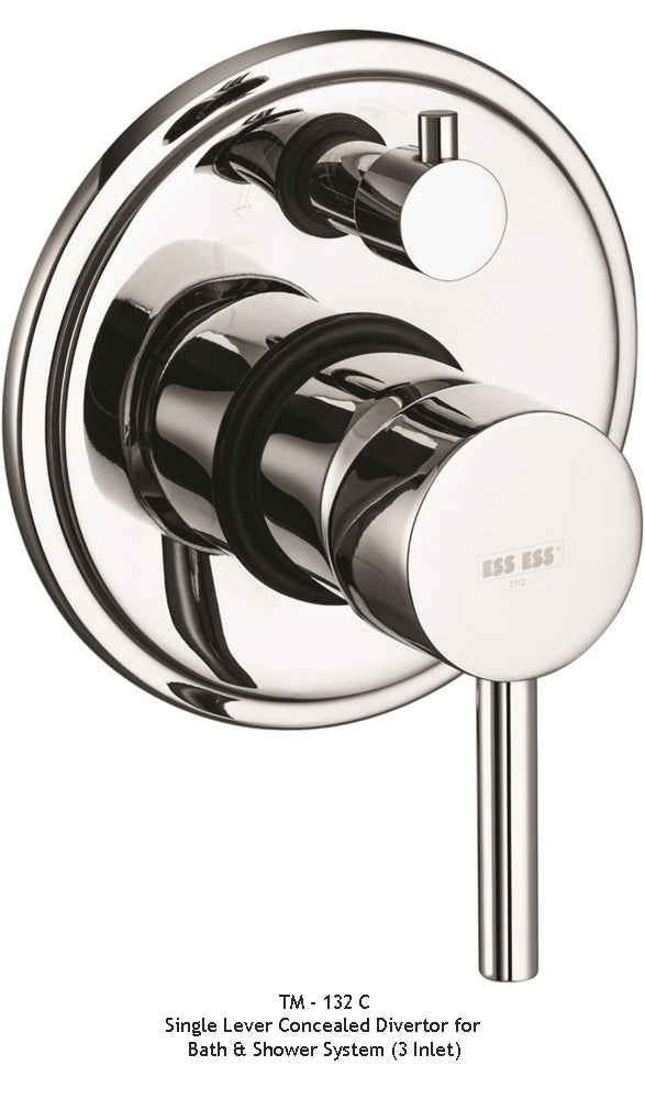 TM132c
Single lever concealed divertor for bath & shower system (3 inlet)