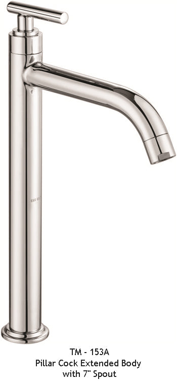 TM153A
Pillar cock extended body with 7" spout